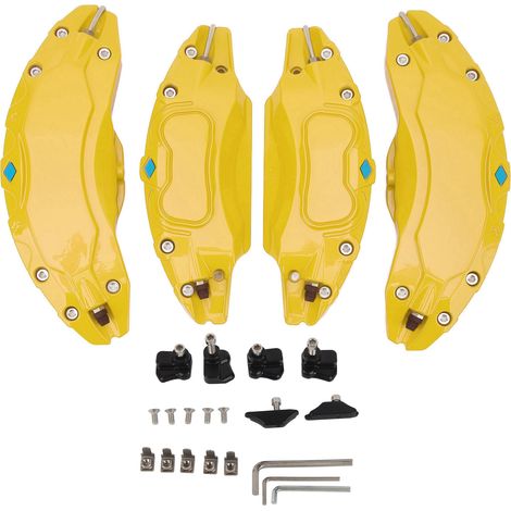 4 Étriers de Jante en Alliage d'Aluminium 19-20 Pouces,Protège-Étrier de Frein à Disque de Rechange pour Tesla Model Y Jaune (1/5)