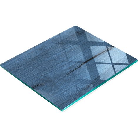 Planche décorative multifonctionnelle pour cuisine, en verre trempé et bois, 60 x 52 cm (1/5)