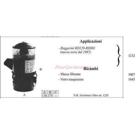 RUGGERINI Ölfilter für Schritttraktor RD120 901 1232
