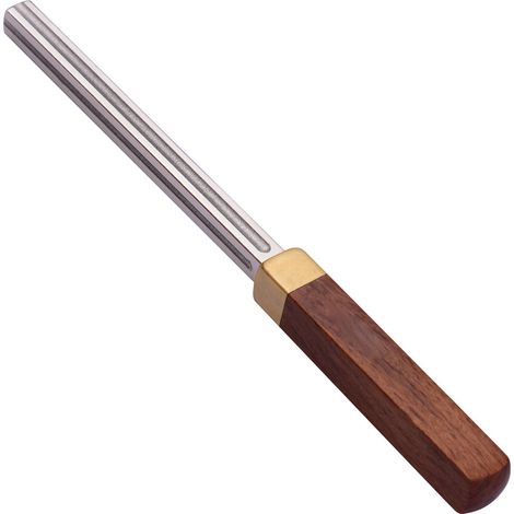 Baroque CD-20 Vierkant-Gitarrenbundabziehfeile aus Metall mit 3 Carborundum-Schlitzen, Holzgriff, Gitarrenreparatur- und Wartungswerkzeug, Gitarrenbauerwerkzeug (1/5)