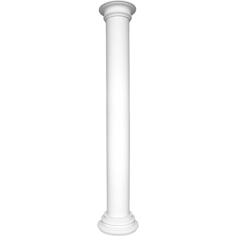 Säulen und Halbsäulen rund glatt Stuck Auswahl 240mm N3224: Rund, Komplettset 1