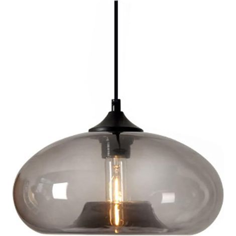 AIDUCHO Vintage Industrie-Deckenleuchter E27 Lampe Farbige Deckenbeleuchtung (Rauchgrau) (1/5)