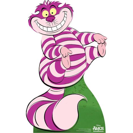 Figurine en carton Chat du Cheshire Alice au pays des merveilles Haut 93 cm (1/5)