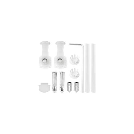 Fixation pour WC, Kit de Vis de Fixation Universel pour WC Suspendu, Accessoires pour L'installation de WC, Kit de Fixation pour WC Suspendu avec Clé de Serrage (Weiß) (1/4)