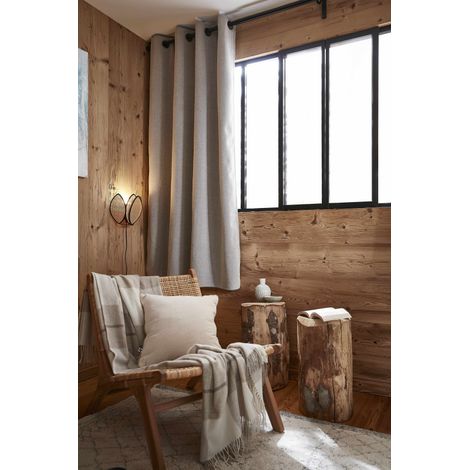 Lot de 2 rideaux occultants phoniques et thermiques 140 x 180 cm – Doublure polaire 100% opaque – Isolation thermique et phonique – L'Effet Papillon (1/3)