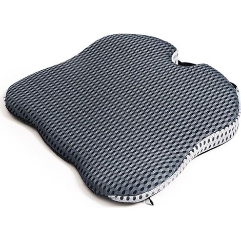 Coussin conducteur, coussin de siège antidérapant pour adulte, coussin en mousse à mémoire de forme pour voiture, bureau, maison, lavable (gris) (1/5)