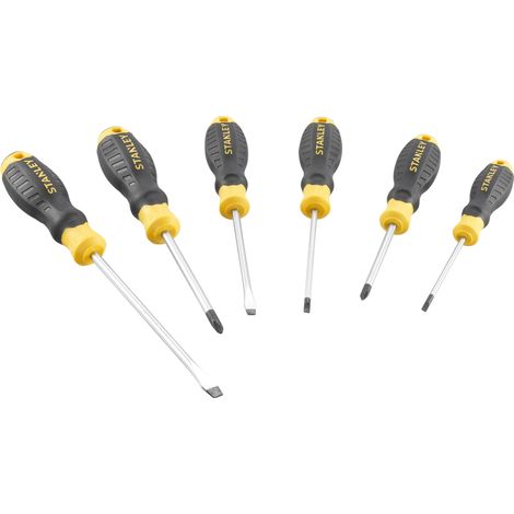 Stanley 6 Piece Cushion Grip Screwdriver Set - Chrome Vanadium