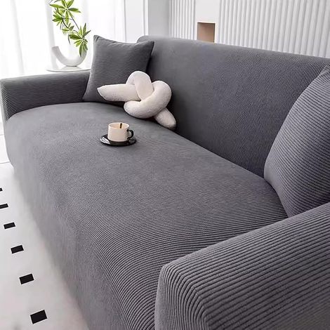 Stretch Corduroy Sofa Cover, Soft Plush Sofa Cover, Non-Slip and Washable Protector for Living Rooms with Dogs and Cats, Suitable for 1, 2, 3, and 4 Seater Sofas (1/5)