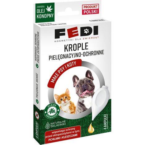 Floh- und Zeckenschutz-Tropfen für kleine Katzen und Hunde, 4 x 1 ml
