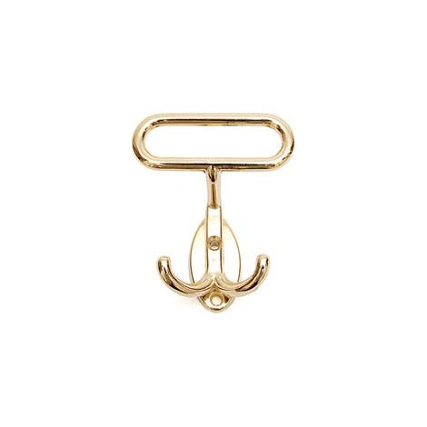 Portabiti Leonzio in Metallo Oro 7 CMX8H. Interfori 2,5 cm 10 Pezzi