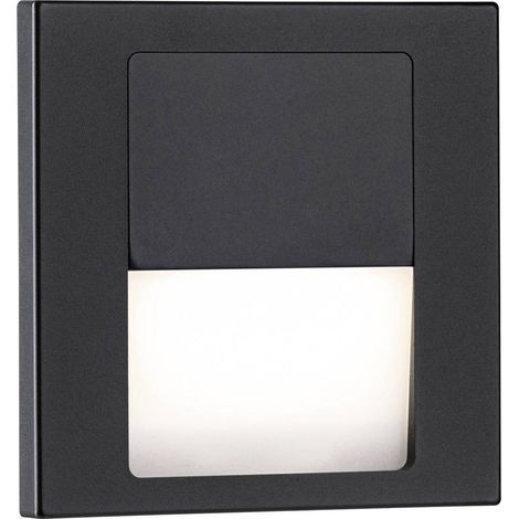 Paulmann 80001 Tsaro eckig 80x36mm Luminaire mural encastré LED 1 W noir (mat)