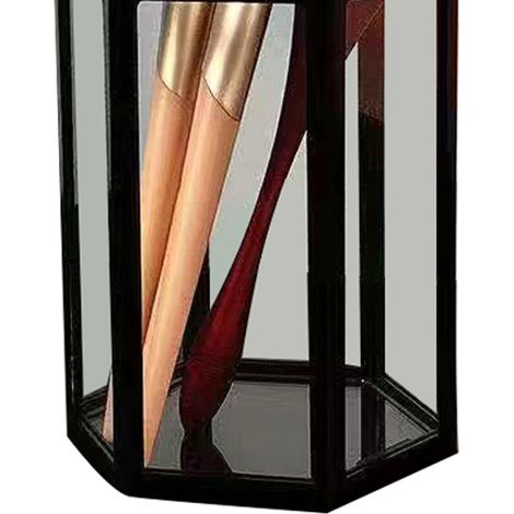 Pot de rangement pour pinceaux de maquillage, étanche à la poussière avec couvercle, pinceau crayon à sourcils, boîte de rangement cosmétique, porte-pinceaux en verre portable, hexagonal noir.