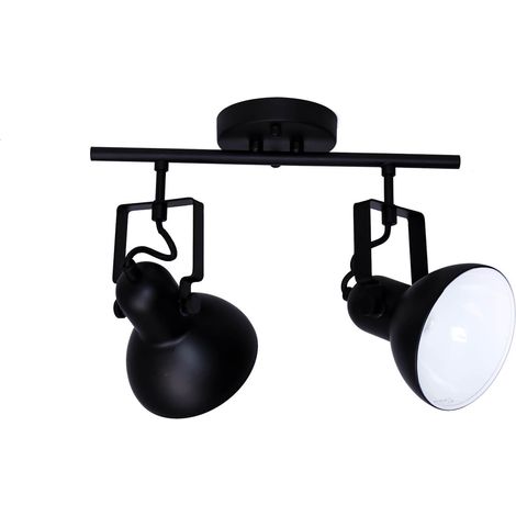 Deckenspot Schwarz Retro Wohnzimmer Flur DALLAS