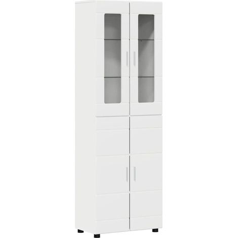 vidaXL Highboard FLORIN White 60 x 35 x 182 cm Engineered Wood