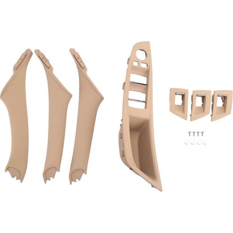 Poignée intérieure de porte pour BMW Série 5 F10 F11 520 525 (conduite à droite), beige, cache de poignée de porte intérieure, conduite à droite (1/5)