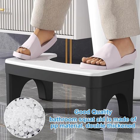Tabouret de WC Physiologique, Marche Pied Toilette Dépoussiéré et antidérapant, Repose Pliablepour Aider à soulager la Constipation Adulte et Enfant (1/3)