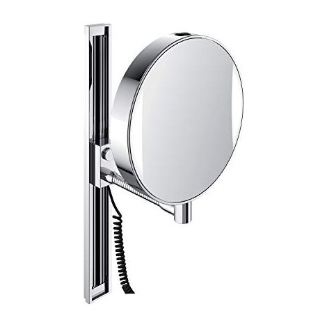 Emco LED da barba e specchio cosmetico, specchiato su entrambi i lati, ingrandimento 3x e 7x, rotondo, illuminazione a LED, braccio flessibile, guida di scorrimento - 109506012 (1/3)