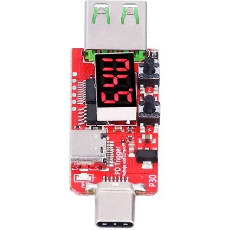 Schnelllade-Triggerplatine 2.0 3.0 Automatische Spannungs- und Stromprüfung Elektrisches Bauteil PD-Triggerplatine mit Voltmeter und Amperemeter (1/5)