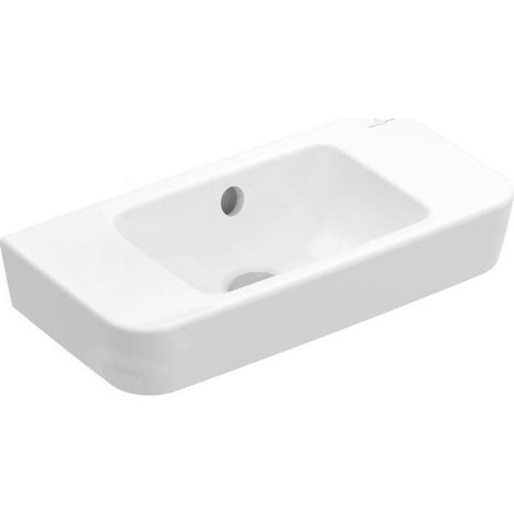 Lavabo rectangulaire compact VB O.novo 500 x 250 mm avec trop-plein. Blanc alpin cplus (1/3)