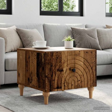 vidaXL Tavolino da salotto con cassetto Legno antico 49 x 50 x 40 cm (1/5)