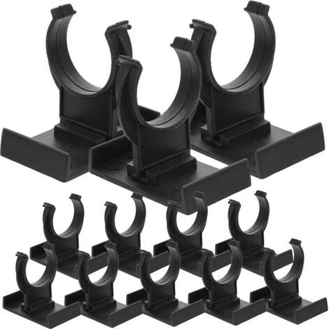 24 clips de plinthe réglables en polypropylène noir, accessoires de nivellement d'armoires, protection du sol et support renforcé. (1/4)