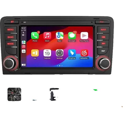 Autoradio, CarPlay sans fil Android Auto, GPS, Bluetooth, DSP, FM/RDS, Écran tactile HD IPS, Compatible avec Audi A3 8P S3 RS3 2003-2012, V1 Plus (4 Go 64 Go) Style 1 (1/2)