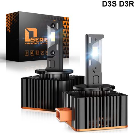 Kit de phares LED D1S D2S D3S 100W 20000 lm – Température de couleur 6500 K – Aluminium aéronautique – Indice IP68