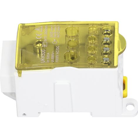 UKK500 C45 Anschlusskasten mit Klemmenblock, 690 V, 500 A, einpolig, für Schienenstromversorgung, gelb (1/5)