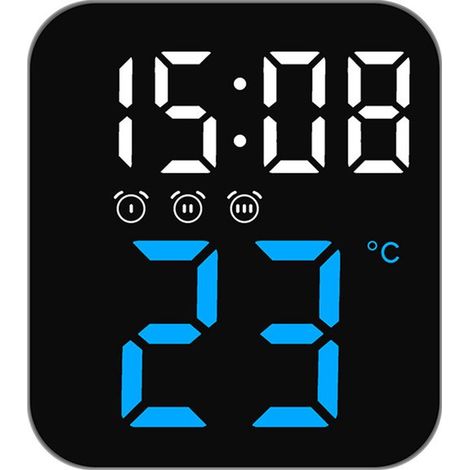 Reloj electrónico LED sencillo, práctico y multifuncional para la decoración del hogar (verde). (1/5)