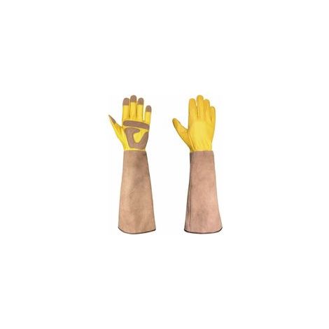 Gants de jardinage en cuir imperméables, protection avant-bras, taille M –