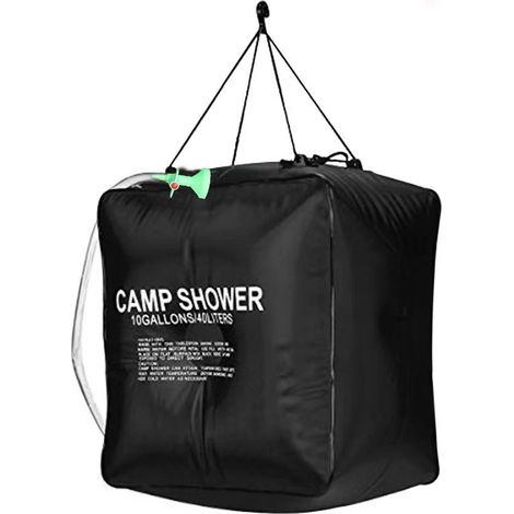 Bolsa de ducha solar de 40 litros para acampar, apta para temperaturas de hasta 45 °C, senderismo y escalada. (1/5)