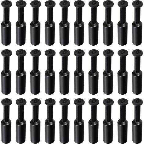 30 Pièces 6mm OD Obturation Pneumatique, Bouchons Raccords à Pousser, Lot de Bouchons d'obturation de Style Bouchon Pneumatique, pour Raccords de Raccordement de Tube de 6mm, Noir (1/5)