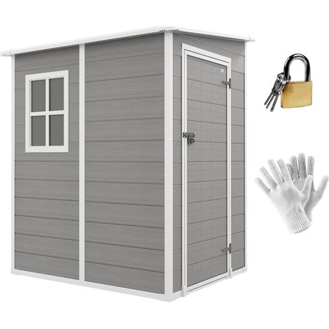 Gartenhaus aus Aluminium und Kunststoff, grau MODENUIT 122 x 149 x 192 cm (1/5)