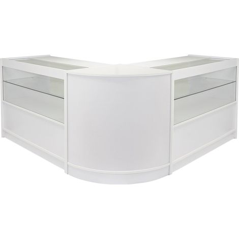 MonsterShop - Set Gemini con 3 Banconi da Negozio e Reception Bianco Brillante Elegante (1/5)