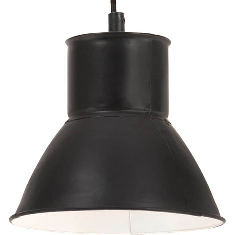 vidaXL Lámpara colgante redonda negra 25 W 17 cm E27 (1/2)