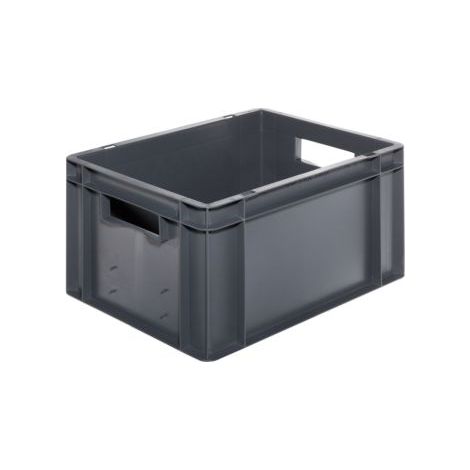 LA-KA-PE Transportstapelbehälter L400xB300xH210mm grau PP Seitenwände geschl.LA-KA-PE