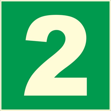 N°2 photoluminescents - 200x200mm - Rigide Vert - 4036762