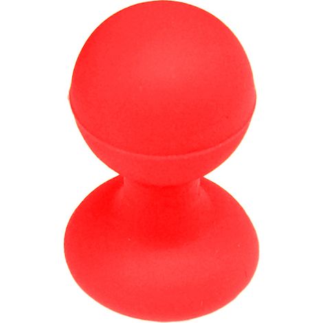 Supporto per telefono in silicone con ventosa e testa rotonda, rosso (1/5)