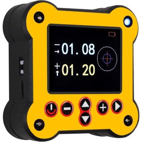Inclinomètre Numérique à Deux Axes Rapporteur Axe Double ±60 ° Niveau Électronique Écran LCD avec USB Rechargeable Sound Buzzer Indicateurs d'Équilibre Jauge D'angle Magnétique ±0,02°