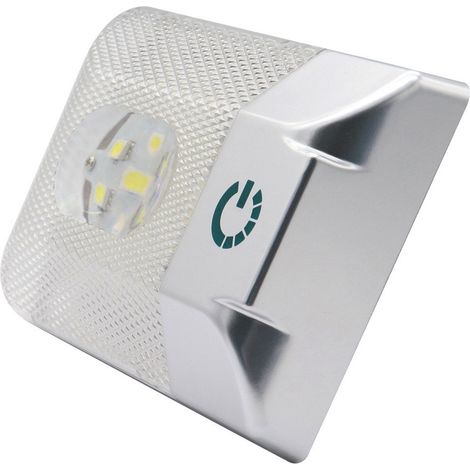 Lampe de lecture LED tricolore à intensité variable par simple pression pour camping-car, éclairage de cabine, plafonnier 12 V, éclairage marin/yacht - Lampe unique (intensité variable par simple pres (1/4)