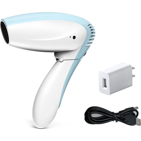 Sèche Cheveux Sans Fil Rechargeable en USB, Froid Air Mini Sèche-cheveux Portable poignée pliable, cordless hair dryer Sèche-Cheveux Léger Pour La Maison /Le Voyage l'extérieur piscine camping BBQ (1/5)