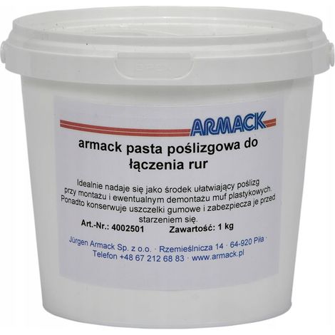 Pasta para juntas de tuberías Armack, cubo de 1 kg (1/5)