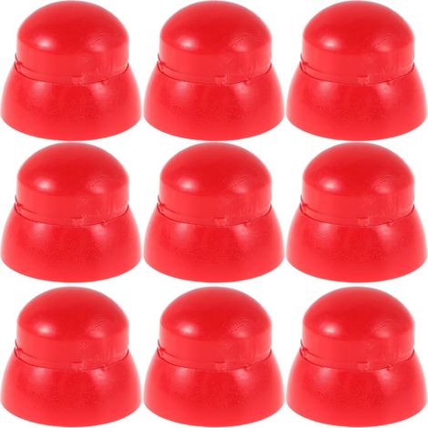 Lot de 10 capuchons de protection d'écrous en plastique rouge pour aire de jeux pour enfants - Résistants aux intempéries - Pour équipements de jeu d'extérieur (1/5)