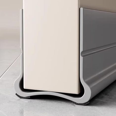 Winddichte Türdichtung unten, 91 cm (36 Zoll) langer, selbstklebender, schalldichter Zugluftstopper für den Innen- und Außenbereich (grau) (1/5)