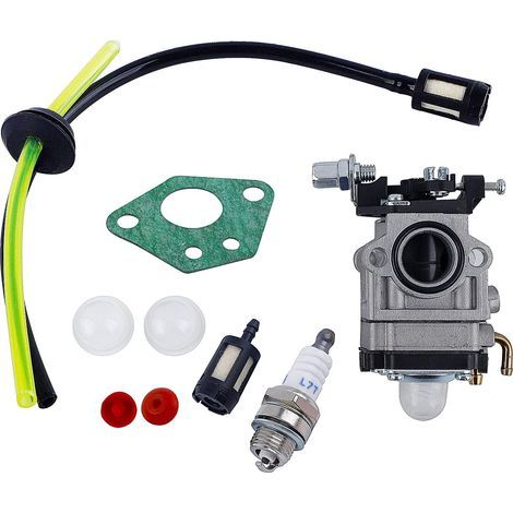 Kit carburatore per decespugliatori da 52cc, 49cc e 43cc, comprensivo di guarnizione, tubo flessibile, candela e filtro carburante. Carburatore per decespugliatore (1/5)