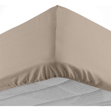 Drap Housse "Jersy" 90x190cm Sable (1/3)