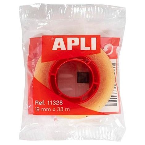 Cinta adhesiva transparente 12 mm x 33 m de uso universal. Film resistente de 28 micras y desenrollado silencioso. Buena transparencia y fuerte adhesi