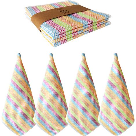 Chiffons de nettoyage en coton robustes pour vaisselle,-style A (1/5)