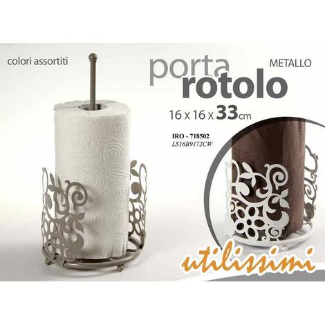 PORTAROTOLO METALLO CM 16X16X33 ASSORTIT O