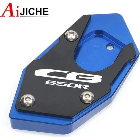 (CB650R-Bleu) Extension de béquille latérale CNC pour moto, compatible avec HONDA CB650R CBR650R 2019-2023 maxpower (1/2)